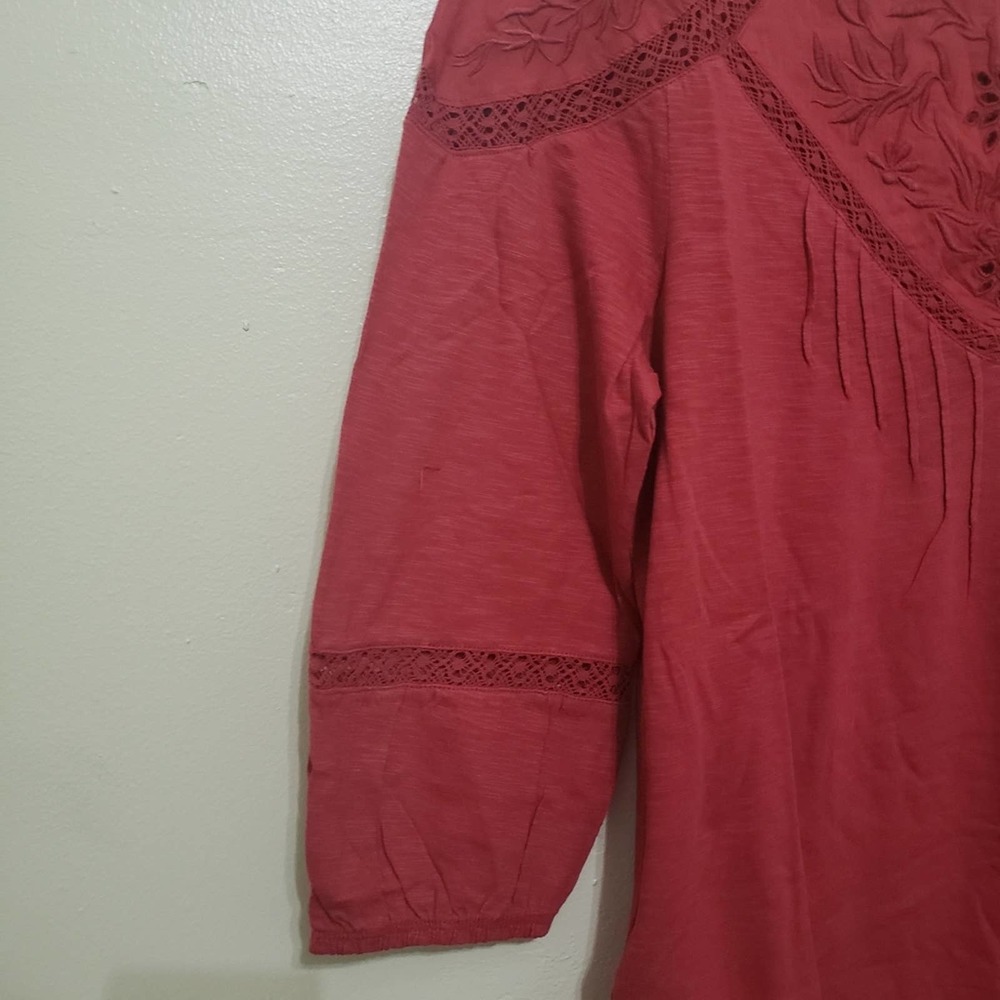 Lauren Ralph Lauren Embroidered Slub Jersey Top - NWT - Picture 6 of 14